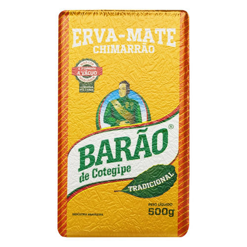Erva-mate Barão De Cotegipe Chimarrão A Vácuo Tradicional Sem Glúten 500 g