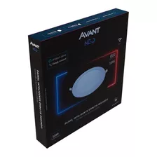 Painel Plafon Smart Embutir Redondo 22cm 18w Avant Neo