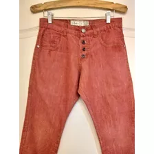 Pantalon Hombre Jeans Talle 30 Color Ladrillo