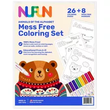 Nufun Activity Set Para Colorear Sin Ensuciar: Animales Del 