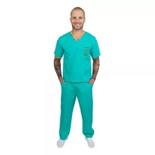 Pijama Cirúrgico Masculino Bordado Fisioterapia