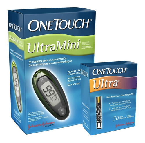 Glucómetro Onetouch Ultra Mini Con 60 Tiras Y 10 Lancetas