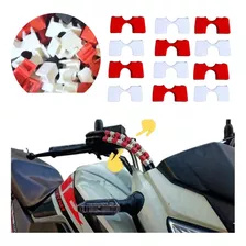 Clip Pra Cabos De Motos Honda Yamaha 100un - Vermelho Branco