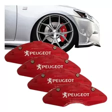 Capa Pinça De Freio Peugeot Esportiva 4 Peças Vermelha 206