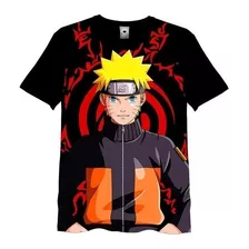 Camisa Camiseta Full 3d + Bandana Uzumaki Naruto 3d