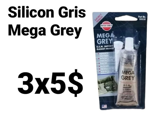 Silicon Gris Alta Temperatura Mega Grey Americano 85g 
