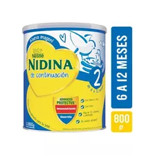 Leche De Fórmula En Polvo Nestlé Nidina 2 En Lata - Pack De 6 De 800g - 6 A 12 Meses