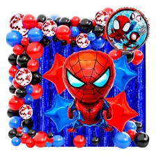 50 Art Globos Spider Man Hombre Araña Candy Bar Decoracion