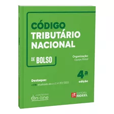 Livro Código Tributário Nacional Ctn De Bolso, 4ª Edição 2024, De Equipe Rideel. Editora Rideel, Capa Mole, Edição 4ª Em Português, 2024