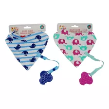 Baberos Bandana Para Bebé Con Mordillo Y Portachupete