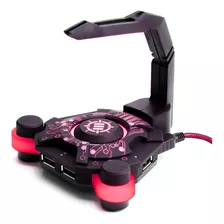 Soporte Para Cable Con Concentrador Usb (luz Roja/negro )