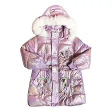 Campera Puffer Inflable Metalizada Niña Preciosa Abrigada!