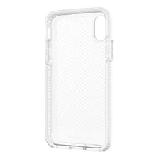 Funda Evo Tech Lisa Check Transparente Bordes Para iPhone