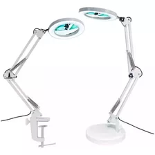 Lupa Luminária Articulável Led Ring Light Garra Base Lorben Cor Da Estrutura Branco