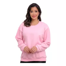 Moletom Feminino Liso Careca Blusa Gola Redonda Sem Capuz