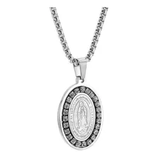 Medalla Virgen De Guadalupe Con Cadena De 50cm