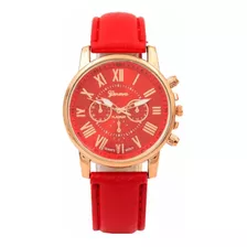 Reloj Geneva Mujer Roja.