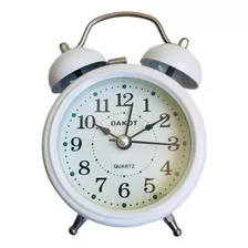 Reloj Vintage Despertador Campana Blanc A Pila Con Luz Dakot