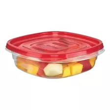 Contenedor Bolws Rubbermaid Take Alongs Cuadrado 669ml Color Rojo