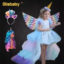 Disfraz Princesa Unicornio Con Peluca Y Accesorios