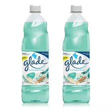 Limpia Piso Liquido Aroma Paraiso Azul 900ml Glade Pack X2u