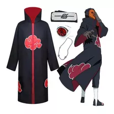 Disfraz Naruto Akatsuki Capa Nube Roja Con Diadema
