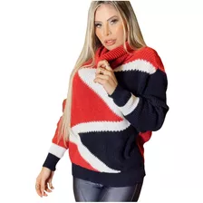 Blusa De Tricô Para Mulher Moda Inverno Blogueira Lançamento