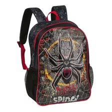 Mochila Escolar Para Costas Dark Spider Clio Style Cor Preto