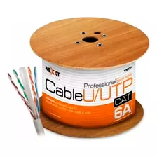 Rollo De Cable Utp Nexxt Lszh Azul Cat6a 305 Mts 100% Cobre