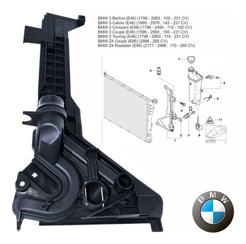 Deposito Compensacin Radiador Bmw Serie 3 E46-z4 E86 Foto 8