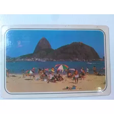 Calendário De Bolso 1975 Rio De Janeiro Praia Plastificadora