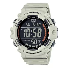 Reloj Casio Tipo G Shock Sport Color Crema Caratula Negra 