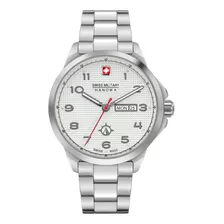 Reloj Swiss Military Smwgh2100302 Para Hombre Cristal Zafiro Color De La Malla Plateado Color Del Bisel Plateado Color Del Fondo Blanco