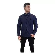 Camisa Nautica Azul Hombre W74v01 4nv