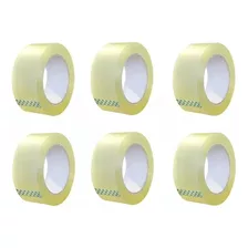 Pack X6 Cintas De Embalaje Transparente 48 Mm X 100 Mts 