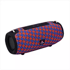 Alto-falante Grasep D-g125 Com Bluetooth Vermelho E Azul