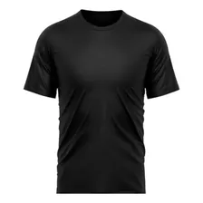 Camiseta Dry Fit Preta Masculina Lisa