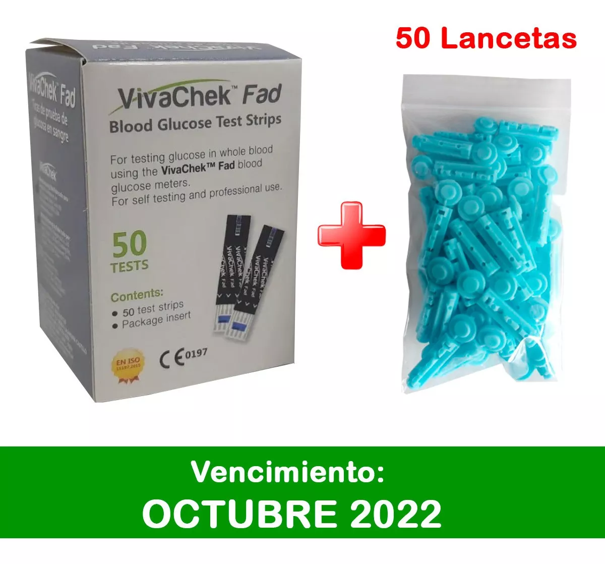 Tiras Reactivas Vivachek Fad Caja X 50 Con Entrega Rapida