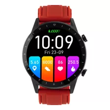 Smartwatch Mobo Cycle 1.52 Negro Y Rojo Diseño De La Correa Mesh