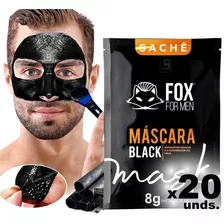 Mascara Preta Black Mask Fox For Men 120ml Remove Cravos