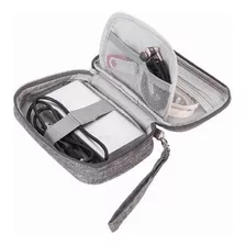 Bolso Viaje Cable Accesorios Digital Organizador Impermeable Color Gris