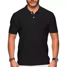 Camisa Gola Polo Basica Lisa Malha Piquet Uniforme Bordado