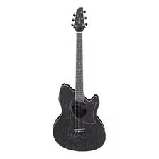 Guitarra Electroacústica Ibanez Talman Tcm50 Para Diestros Galaxy Black Amaranto Open Pore