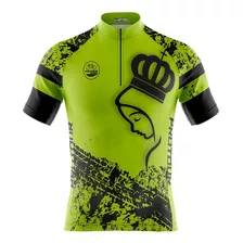 Camisa De Ciclismo Masculina Pro Tour Romaria Verde Uv+50