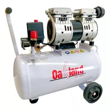 Compresor Libre Aceite Oakland 25l 1hp 110 Psi Oakcom-5525 Color Blanco