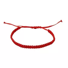 Pulsera Trenzada Ajustable Hilo Rojo Protección Suerte Roja