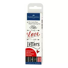 Marcadores Faber Castell Caligrafia Love X4