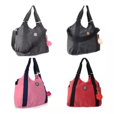 Bolsa Feminina Grande Ombro/lateral Transversal Nylon Tactel