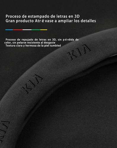 A Kia Ronda De Fibra De Carbono Alcantara Volante Cubierta Foto 6