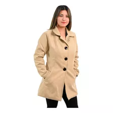 Campera Tapado Mujer Corto Paño Saco Entallado Elegante 123